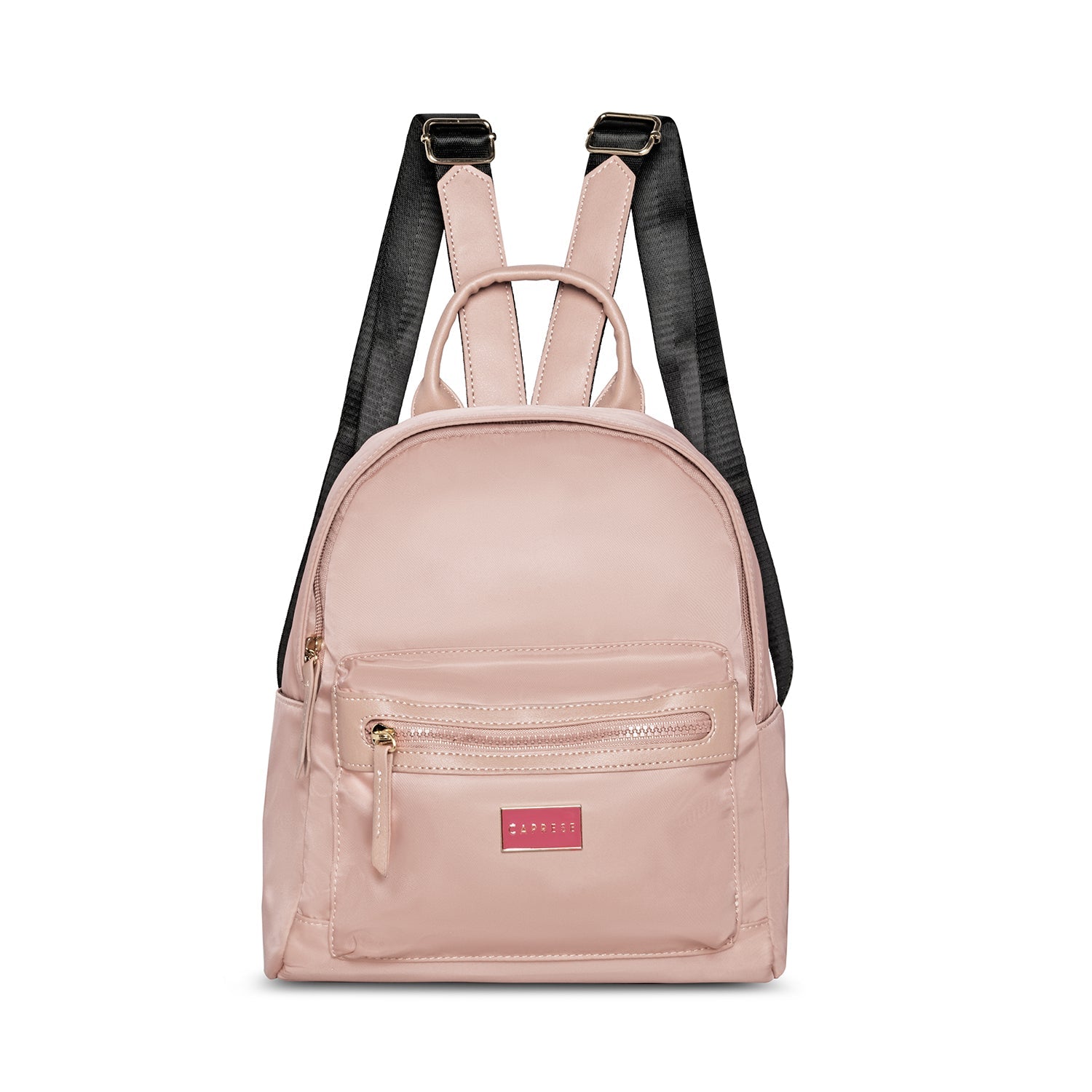 Small pink leather backpack online