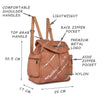 Caprese Olive Backpack Medium Tan