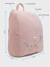 Caprese Sierra Backpack Embroidery Large Light Pink