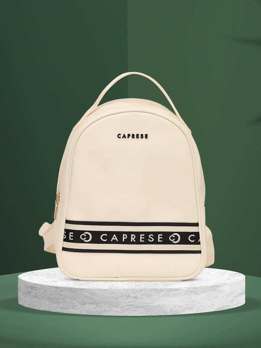 Caprese Trinity Fashion Backpack Medium Solid Women'S Bag Cream