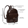 Caprese Viktoria Backpack Small Dark Brown