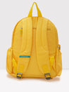 Caprese Xenia Backpack Medium Dual Compartment Yellow Printed