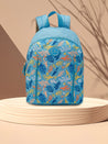 Caprese Xenia Backpack Medium Light Blue Printed