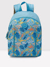 Caprese Xenia Backpack Medium Light Blue Printed