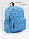 Caprese Zoe Backpack Medium Dual Compartment Light Blue