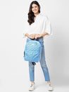 Caprese Zoe Fashion  Backpack Large Light Blue