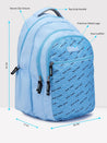 Caprese Zoe School Backpack Large Light Blue