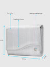 Caprese Bertha Clutch Medium Silver