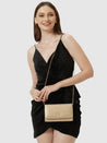 Caprese Delmi Clutch Medium Champagne Gold