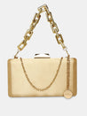 Caprese Harper Clutch Small E Gold