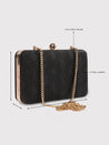 Caprese Party Lillie Box Clutch Medium Black