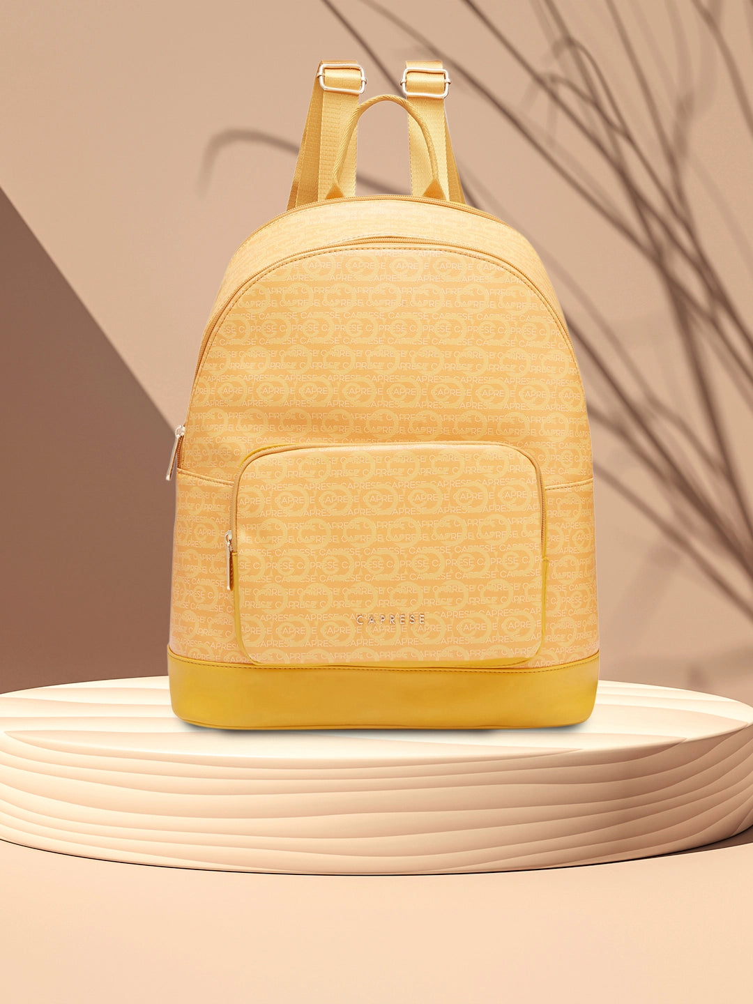 Caprese Cleo Laptop Backpack Large Yellow