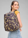 Caprese Eddy Laptop Backpack Medium Printed Black