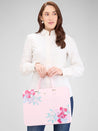 Caprese Shanaya Laptop Bag Large Printed Pink