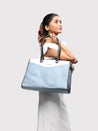 Caprese Rome Laptop Satchel Large Blue