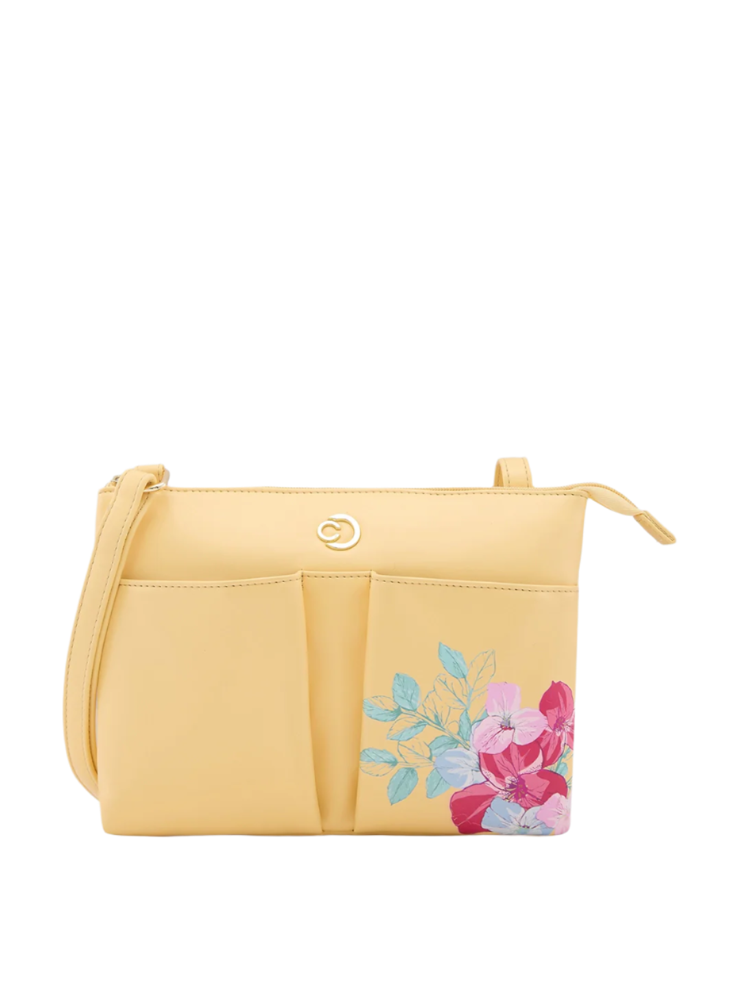 Caprese Shanaya Sling Medium Womens Handbag Yellow