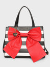 Caprese Emily In Paris Printed With Bow Satchel Handbag Red