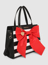 Caprese Emily In Paris Printed With Bow Satchel Handbag Red