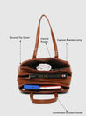 Caprese Carrie Satchel Medium Brown