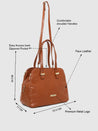 Caprese Carrie Satchel Medium Brown