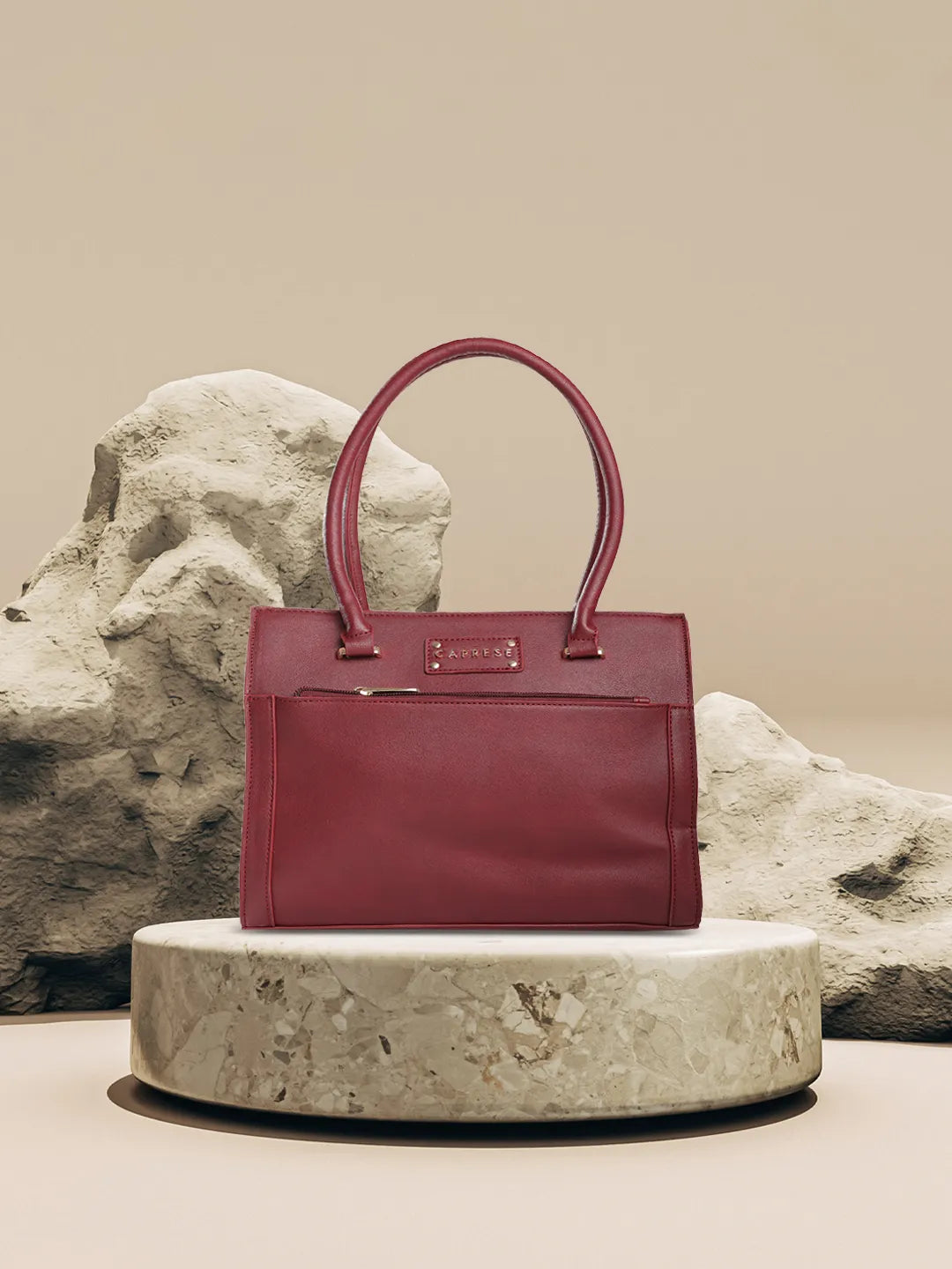 Caprese Dakota Satchel Medium Burgundy