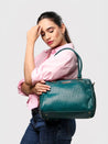 Caprese Fiona Satchel Medium Handbag Teal