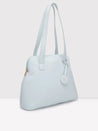 Caprese Jensen Small Satchel Solid Faux Leather For Women Powder Blue