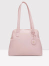 Caprese Jensen Small Satchel Solid Faux Leather For Women Powder Pink