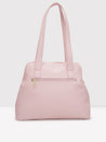 Caprese Jensen Small Satchel Solid Faux Leather For Women Powder Pink