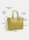 Caprese Juno Medium Satchel Metallic Faux Leather For Women Lime