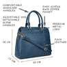 Caprese Keera Satchel Medium Blue