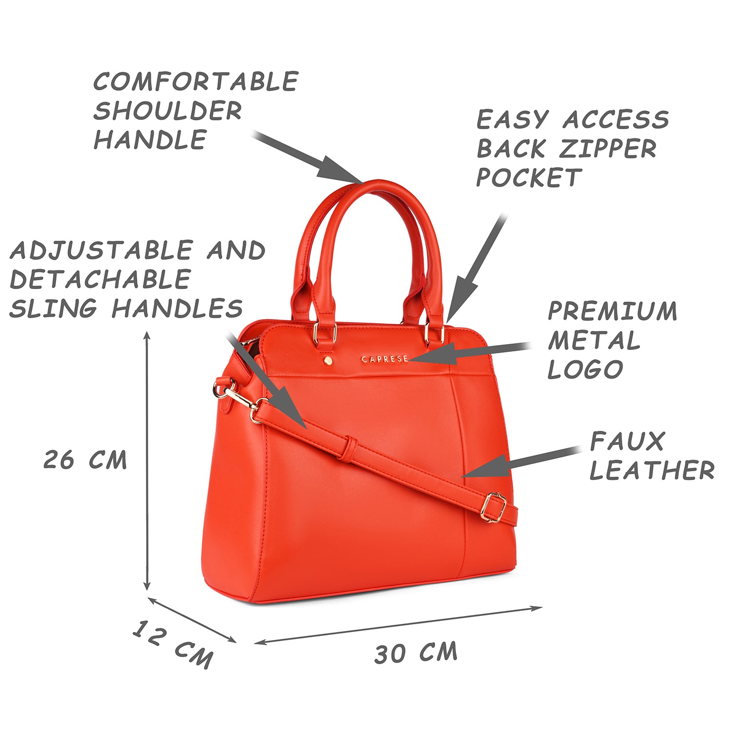 Caprese Keera Satchel Medium – Caprese Bags