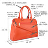 Caprese Kiara Satchel Large Orange