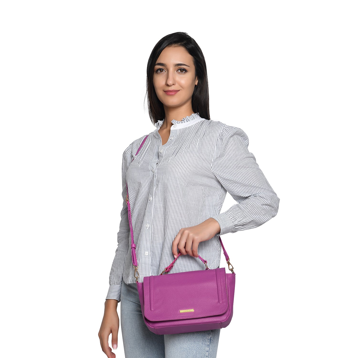 Caprese Kristin Satchel Large Pink