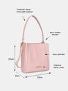 Caprese Margate Small Satchel Solid Faux Leather For Women Powder Pink