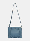 Caprese Milan Satchel Medium Solid Women'S Handbag Blue