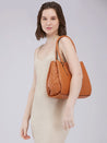 Caprese Sabrina Satchel Medium Tan