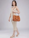 Caprese Sabrina Satchel Medium Tan