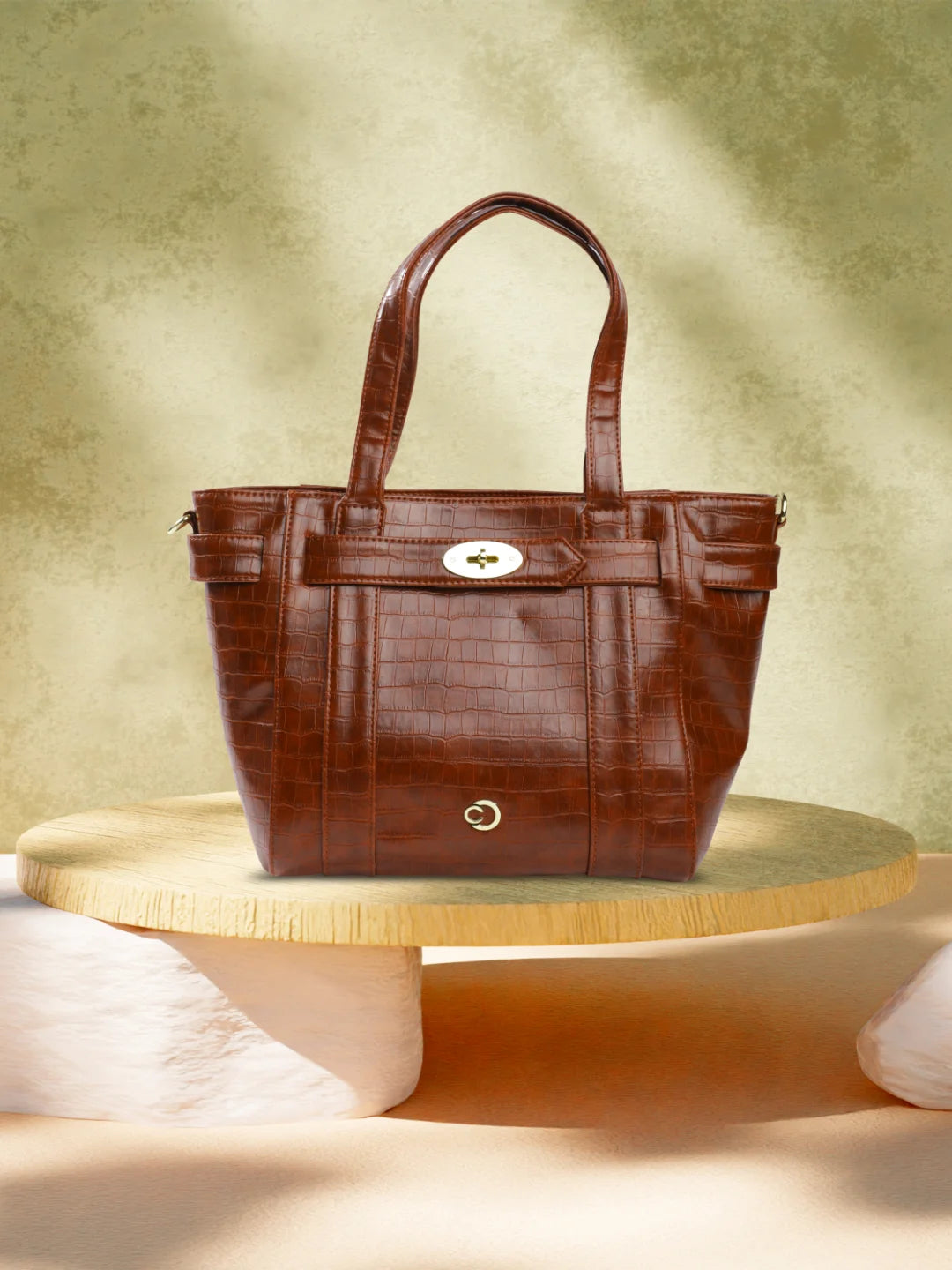 Caprese Treza Satchel Large Tan