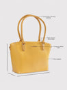 Caprese Esme Satchel Medium Yellow Handbag