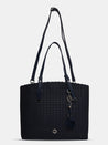 Caprese Andrea Tote Small Office Handbag Navy