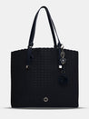 Caprese Andrea Tote Small Office Handbag Navy