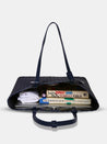 Caprese Andrea Tote Small Office Handbag Navy