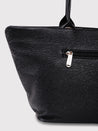 Caprese Briar Abstract Black Faux Leather Medium Tote Handbag