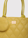 Caprese Briar Abstract Yellow Faux Leather Medium Tote Handbag