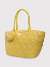 Caprese Briar Abstract Yellow Faux Leather Medium Tote Handbag