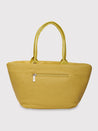 Caprese Briar Abstract Yellow Faux Leather Medium Tote Handbag