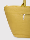 Caprese Briar Abstract Yellow Faux Leather Medium Tote Handbag