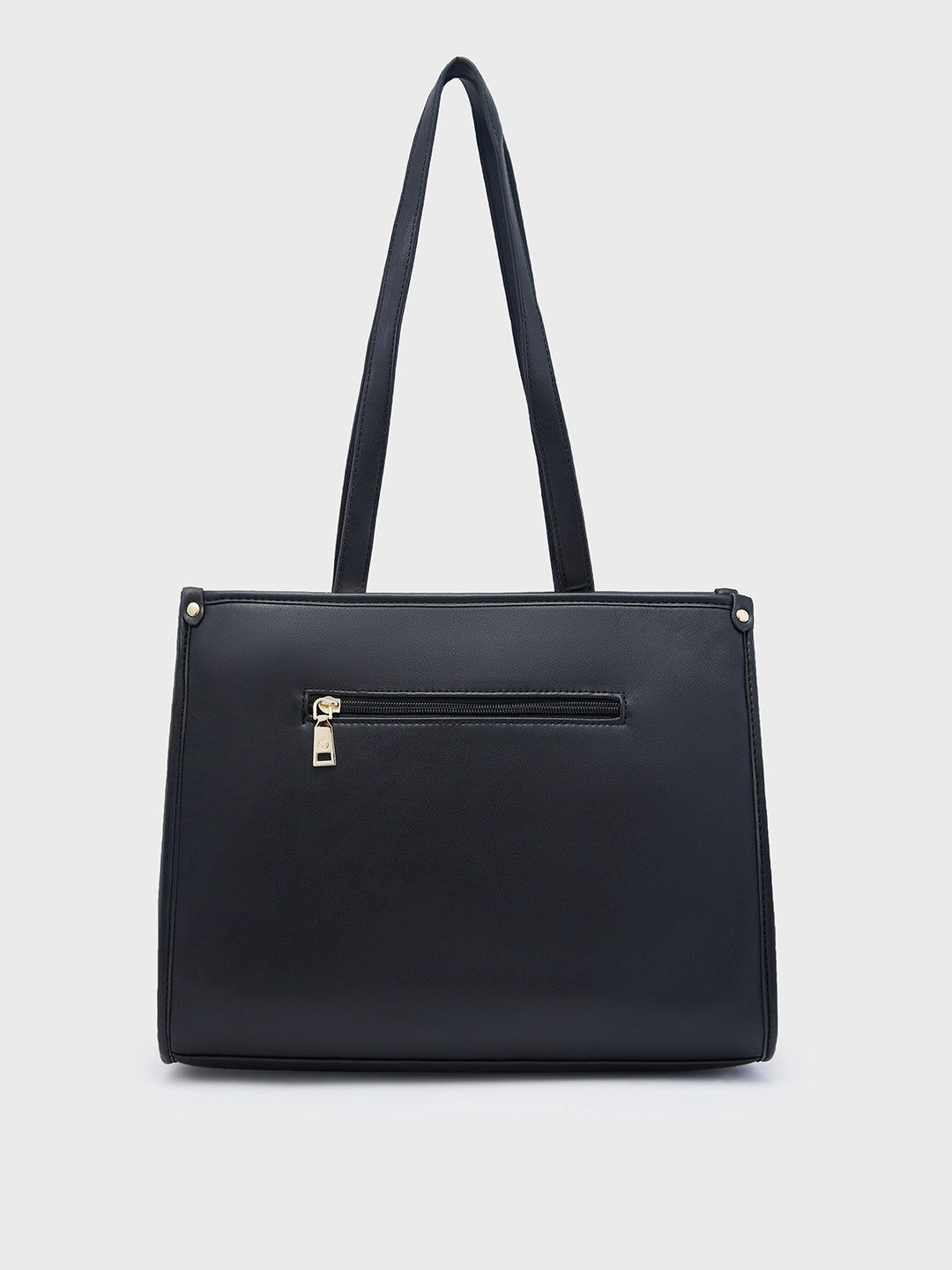 Caprese Checker Tote Medium Black