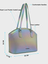 Caprese Iris Iridescent Tote Medium Blue